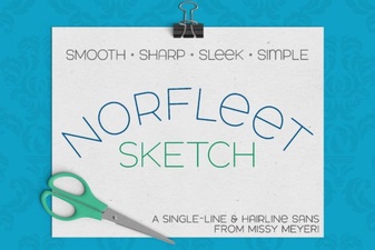 Norfleet Sketch Font for Clean Single-Line Designs